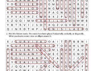 Wordsearch with a difference