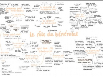 aqa a-level french mindmap - topic 3: le rôle du bénévolat (year 1)