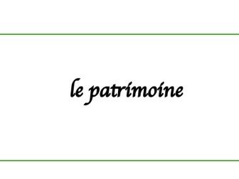 Infographie: AS Level (AQA) Le patrimoine