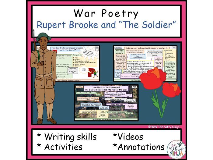 War Poetry: Rupert Brooke And "The Soldier" | Teaching Resources