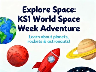 2025 -KS1 World Space Week PowerPoint – Planets, Rockets, Astronauts, and Day & Night 2025