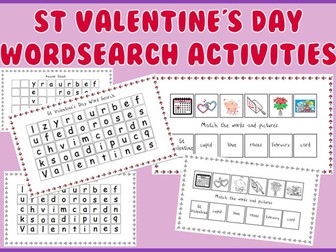 St Valentine's Word Search Activities