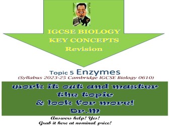 Enzymes IGCSE Biology Worksheet