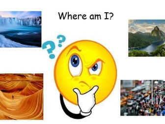 Where Am I?  Powerpoint with exciting setting images. Great for literacy KS1 and Reception!