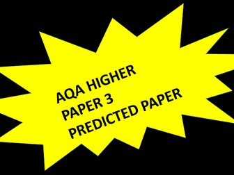 Predicted Paper 3 2024 - AQA Higher