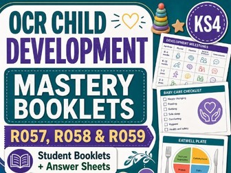 Child Development Mastery Booklets | R057, R058 and R059 | Student Booklets and Answer Sheets