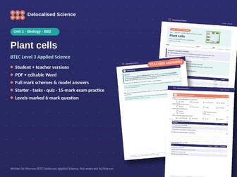 Plant Cells: Organelles and Comparison | BTEC Applied Science Unit 1