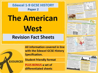 GCSE History Edexcel: The American West Revision Guide Fact Sheets