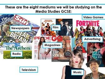 EDUQAS GCSE MEDIA: Course introduction and introductory tasks