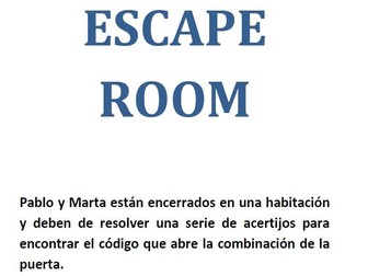 End of year Escape Room- Spanish (S2, Year 9)