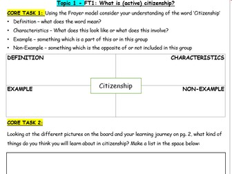 Year 7 Citizenship Form Time Activity Booklet