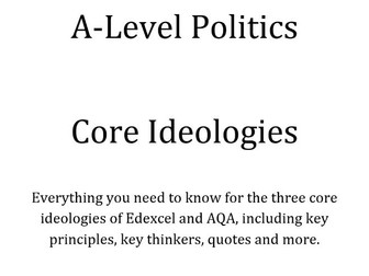 A-Level Politics Core ideologies complete summary revision guide