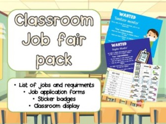 Classroom Job Fair Pack