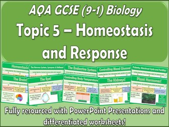 AQA GCSE (9-1) Biology Topic 5 Homeostasis and Response
