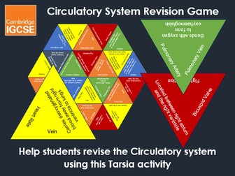 Circulatory System Tarsia Grid - IGCSE Physical Education Revision Game