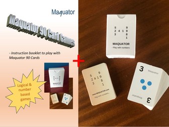 Maquator 90 Card Games including instructions