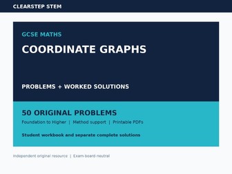 GCSE Coordinate Graphs Worked Solutions