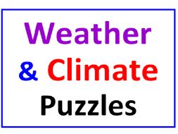 Weather and Climate Word Search Puzzle PLUS Definitions Match