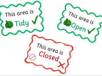 EYFS Area Signs