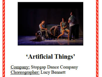 AQA GCSE Dance - Artificial Things
