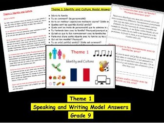 GCSE French Theme 1 Model Answers Speaking Writing
