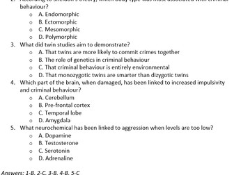 Revision WJEC Level 3 Criminology Unit 2