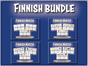 Finnish Vocabulary Match Bundle