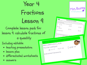 Year 4 Fractions Unit Pack Teaching Resources Year 4 Fractions Unit Pack Teaching Resources