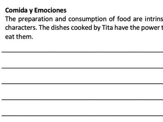Como agua para chocolate - Los Temas / Like Water for Chocolate: Key Themes