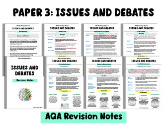 AQA Issues and Debates Full Revision Notes A Level Psychology