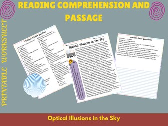 Sky Optical Illusions: Engaging Reading Passage with Thought-Provoking Questions