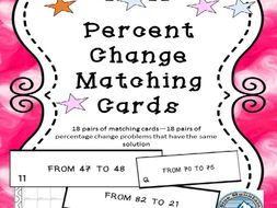 Finding Percentage Change Matching Card Set B