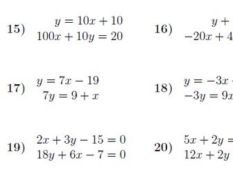 7 GCSE/IGCSE worksheets on straight lines | Teaching Resources