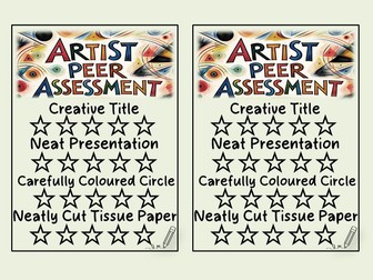 Art & Design Marking Sheet Template
