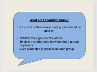 KS3 Introduction to Plastics