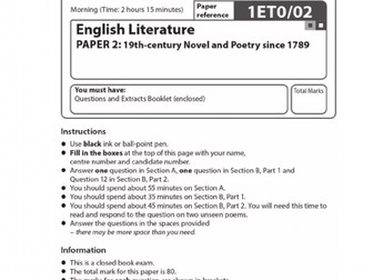 Edexcel - Literature Paper 2 Warm Up Slides