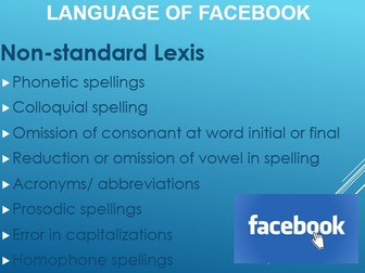 Analysing the Language of Facebook