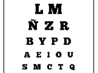 Spanish Alphabet Eye Chart