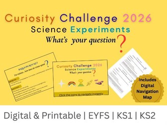 Curiosity Challenge: Science  Week Experiments