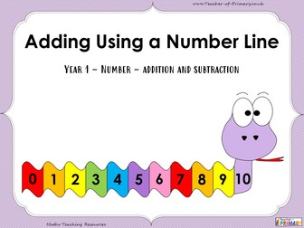 Adding Using a Number Line - Year 1