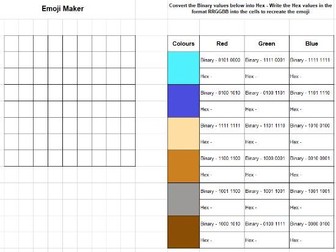Emoji Maker! - Denary - Binary - Hex Conversions