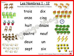 french numbers 1 to 12 activity sheet teaching resources