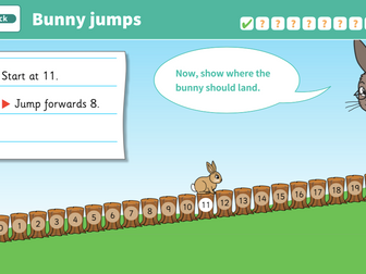 Counting Forwards and Backwards - Bunny Jumps Interactive Game - EYFS Number