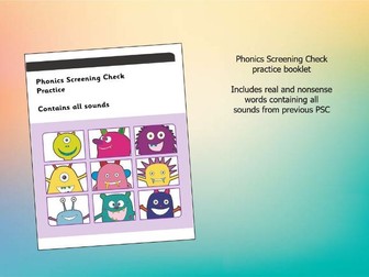 Phonics Screening Check practice booklet