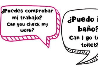 Spanish Classroom Target Language Display (Essential Phrases for Speaking Spanish)