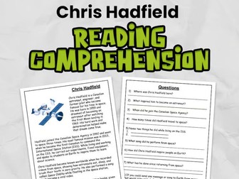 Chris Hadfield Reading Comprehension for KS2 | Guided Reading Task