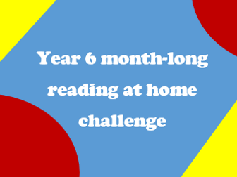 Year 6 Reading At Home Challenge