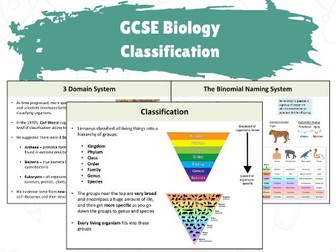 GCSE Biology - Classification