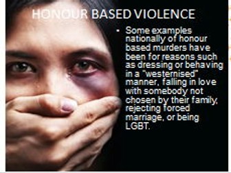 Full lesson on forced marriage and honour based abuse