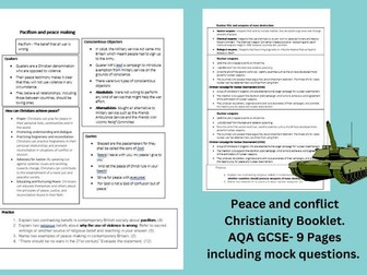 AQA GCSE RE Theme D booklet- Peace and Conflict